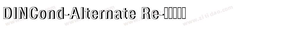 DINCond-Alternate Re字体转换